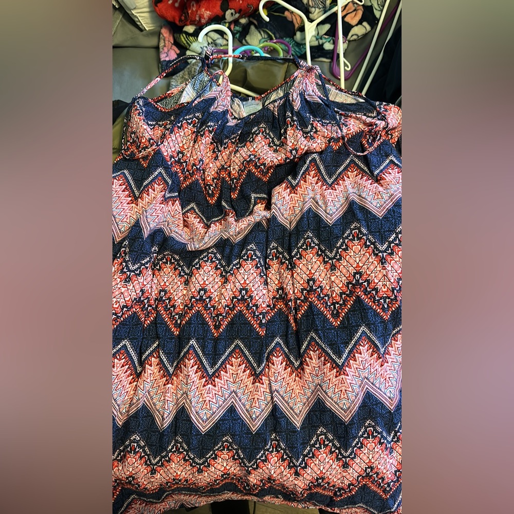 West Loop spaghetti strap tie up dress